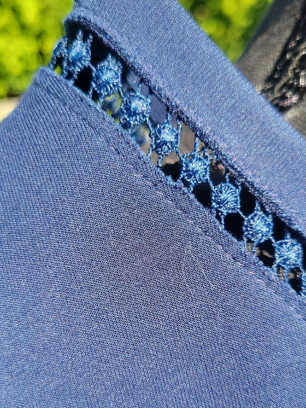 Navy Short-Sleeve Knit Top - Picture 11 of 16